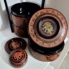 Large Handwoven Burmese Lacquerware TIFFIN with Lid - Burmese Zodiac  -  Shipping Fees Included! - Image 3