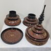 Burmese Lacquerware Offering Vessel - Soon Oak 12" x 28" - Image 2